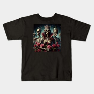 Roses and Skeleton Queen Kids T-Shirt